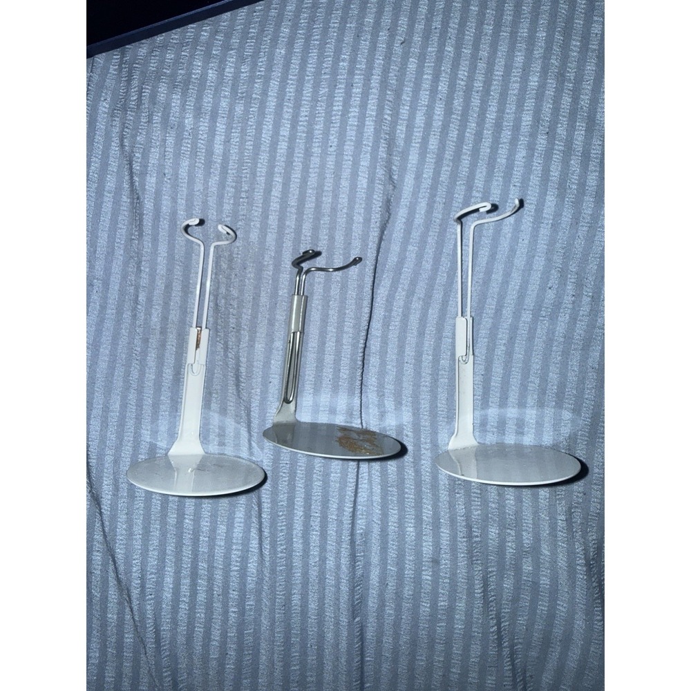 Set Of Three Miniature Doll Stands Vintage
